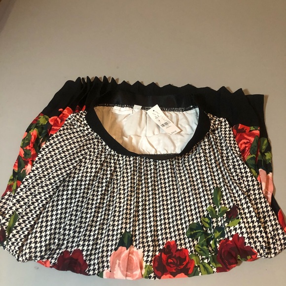 PATTERNED SKIRT NOIR BLANC